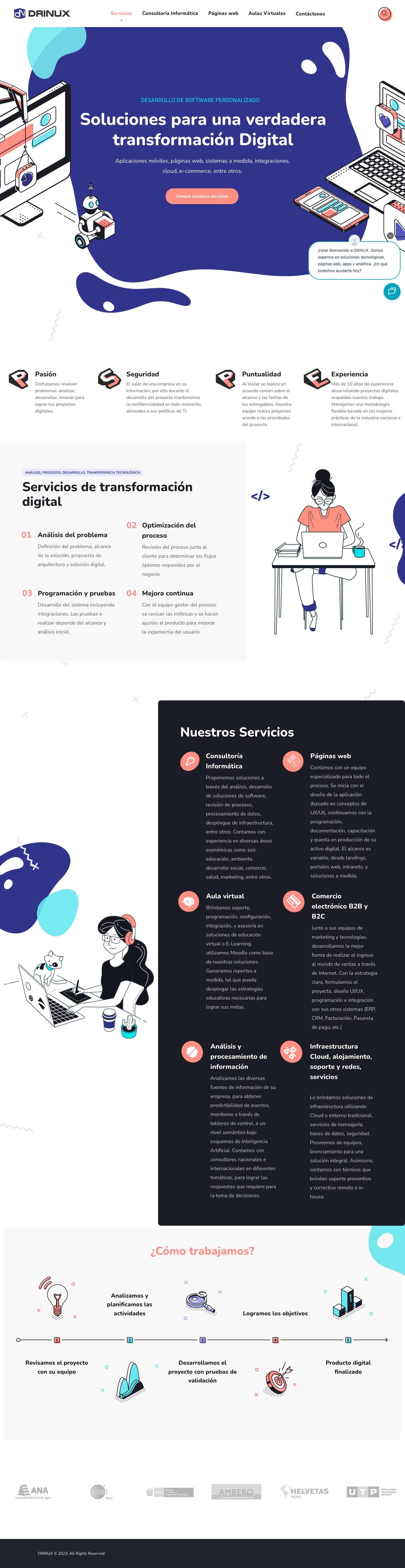 Bienvenidos - DRINUX - Full Screenshot