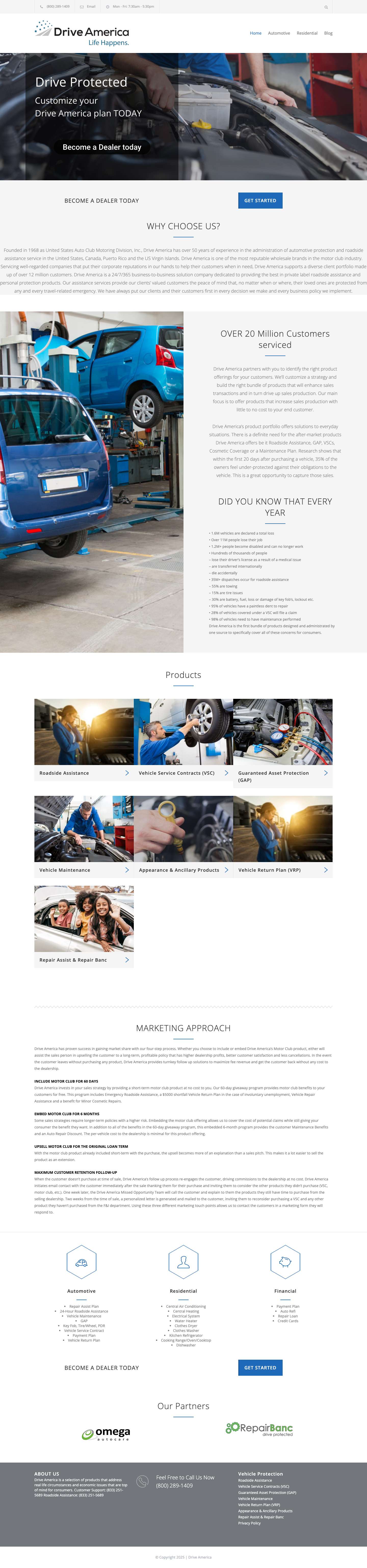 Drive America | Roadside Assistance | Life Happens - Full Screenshot