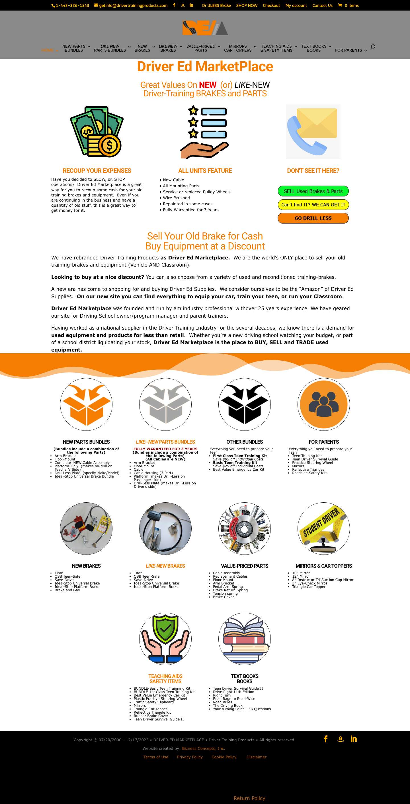 HOME | Driver Ed Marketplace the new DriverTraiingProducts.com - Full Screenshot