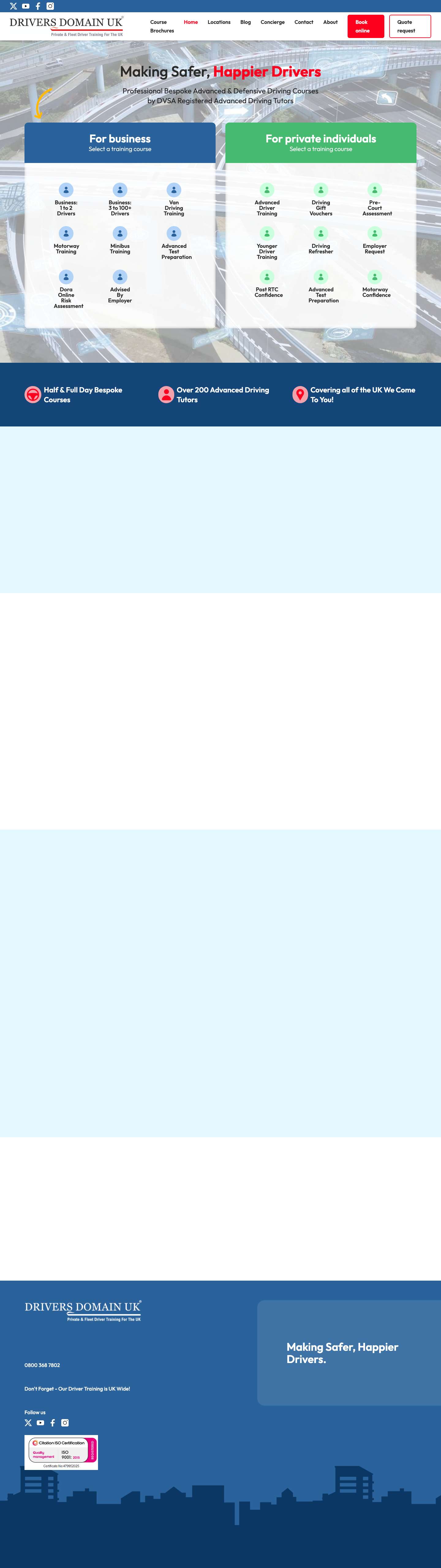 Home | Advanced & Defensive Driving Courses - Full Screenshot