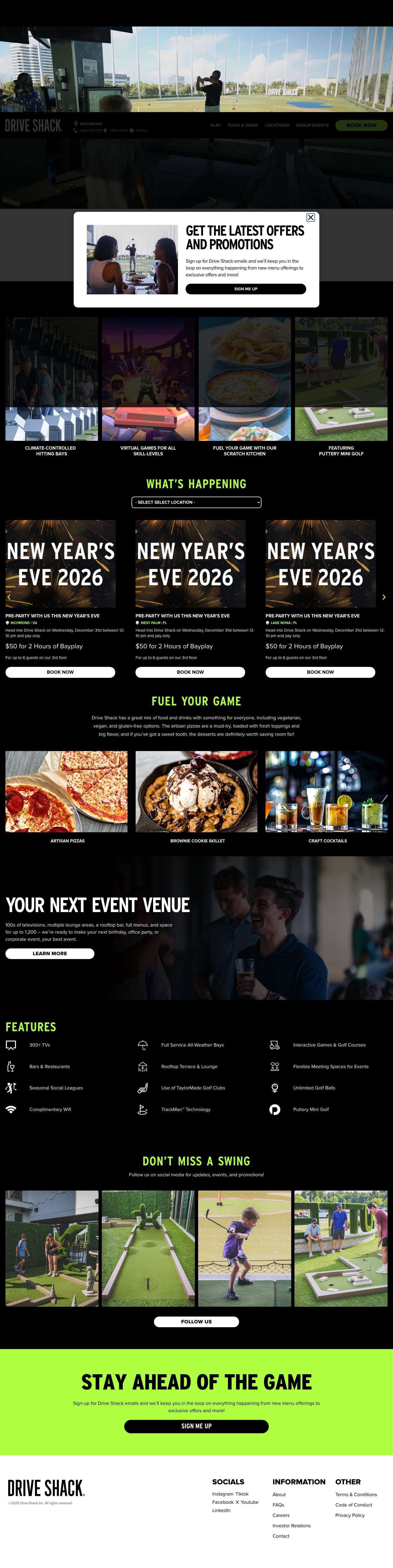 Drive Shack Golf Entertainment | Food, Drinks & Events My title - Full Screenshot