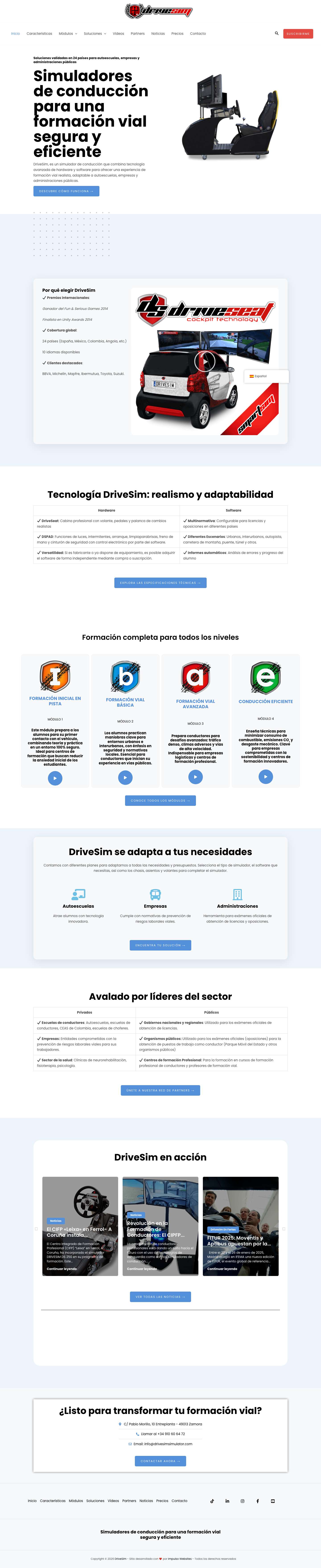 DriveSim – Simuladores para enseñar a conducir con seguridad y eficiencia - Full Screenshot