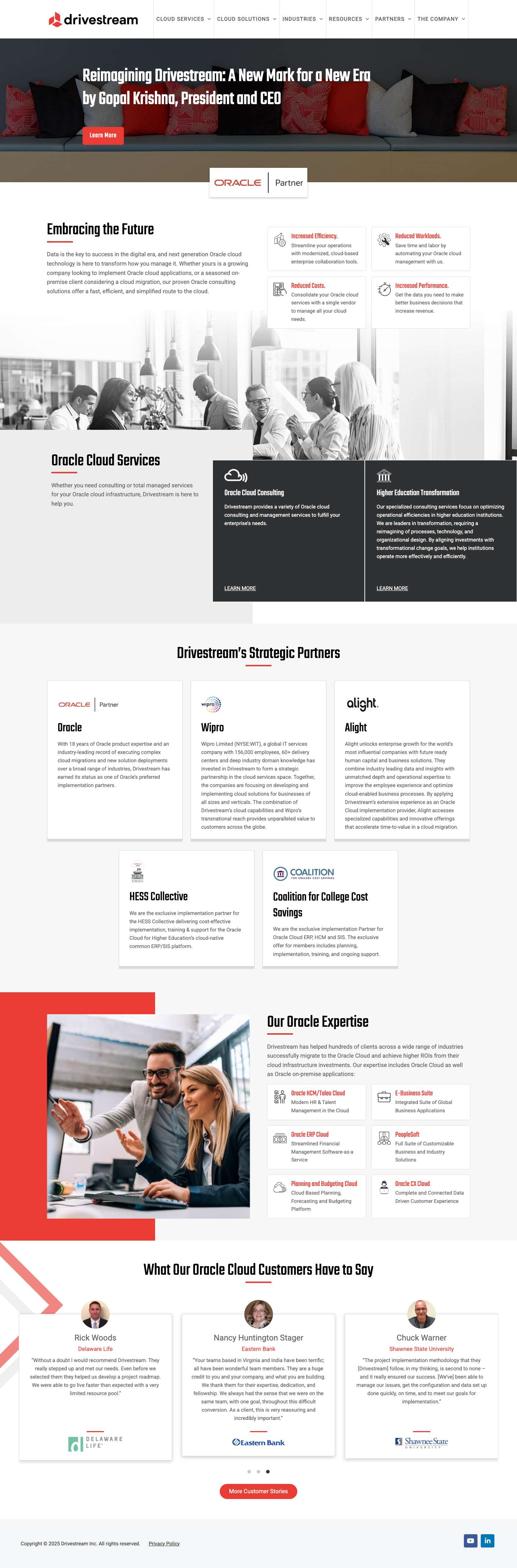 Oracle Cloud Application Services | Strategy Implementation Support - Full Screenshot
