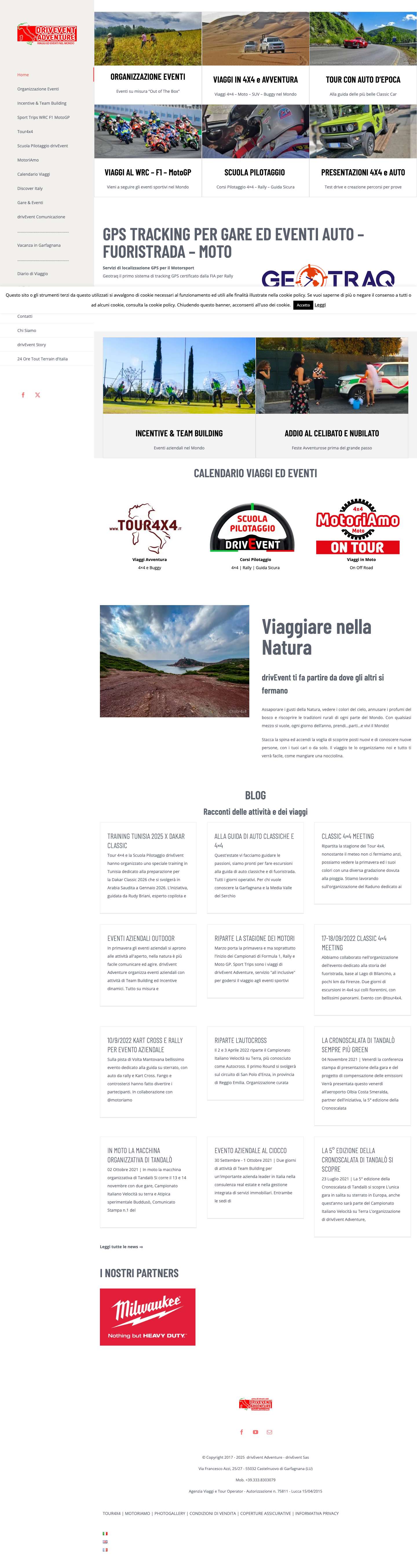drivEvent Adventure - Agenzia Viaggi e Tour Operator, Barga LUCCA - Full Screenshot