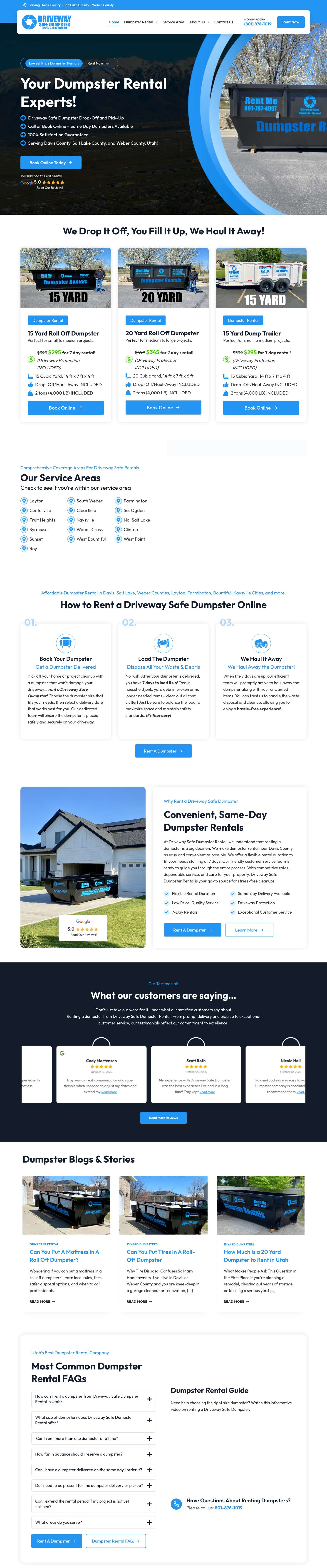Utah Dumpster Rental | Affordable Dumpster Rentals Layton UTContinueContinueContinue - Full Screenshot