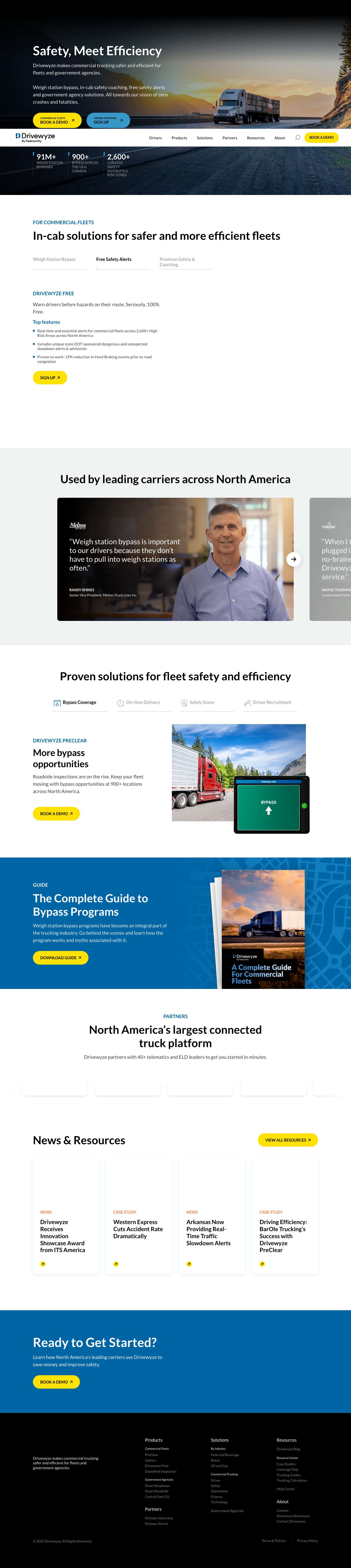 Drivewyze: The Weigh Station Bypass, Safety and Compliance Ecosystem - Full Screenshot