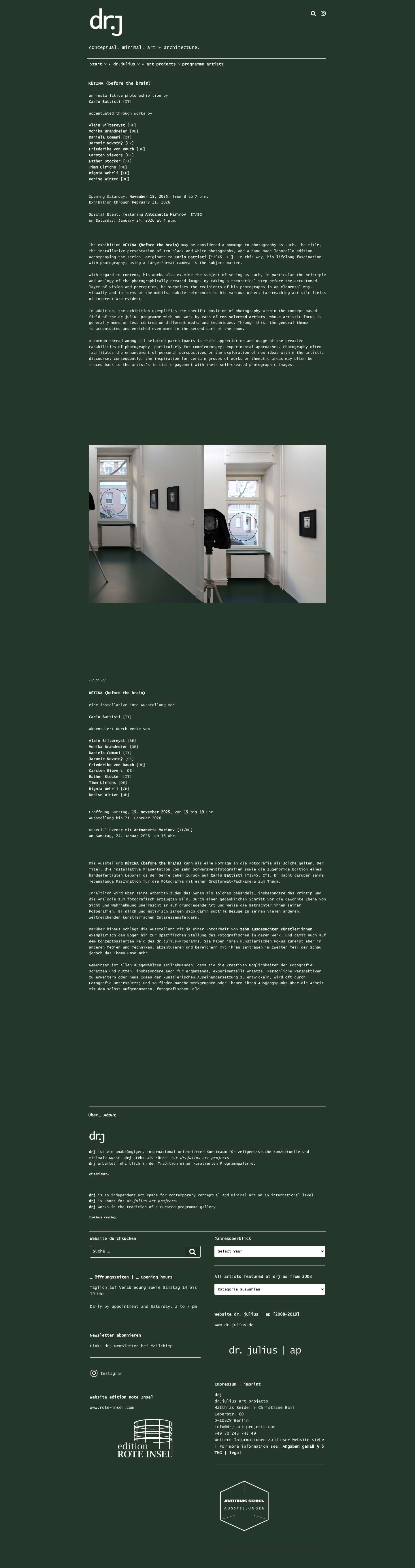 drj art projects – dr. julius | ap + edition Rote Insel - Full Screenshot