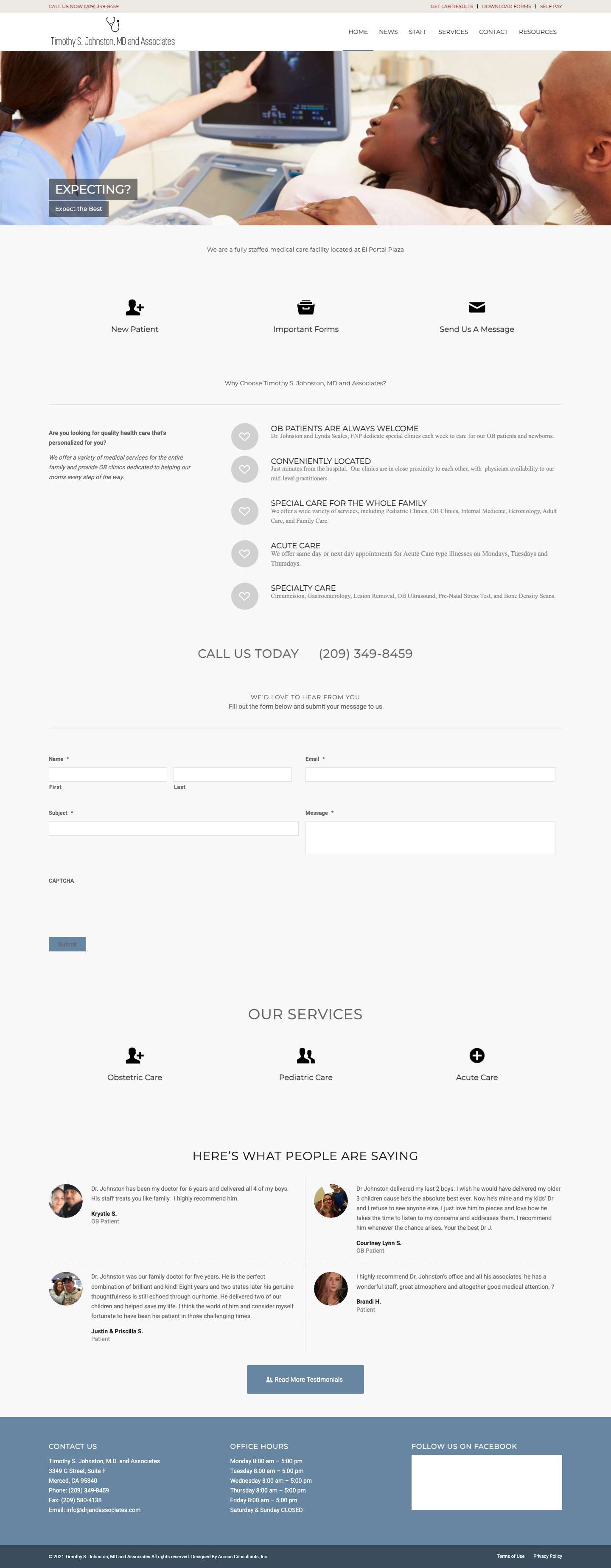 Timothy S. Johnston, MD and Associates in Merced - Full Screenshot