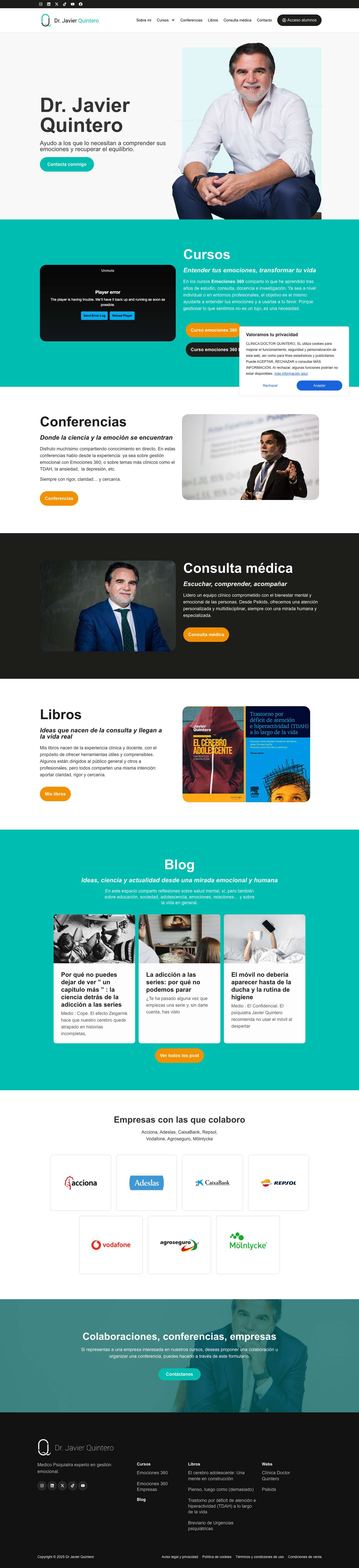 Dr. Javier Quintero | Médico y Psiquiatra - Full Screenshot