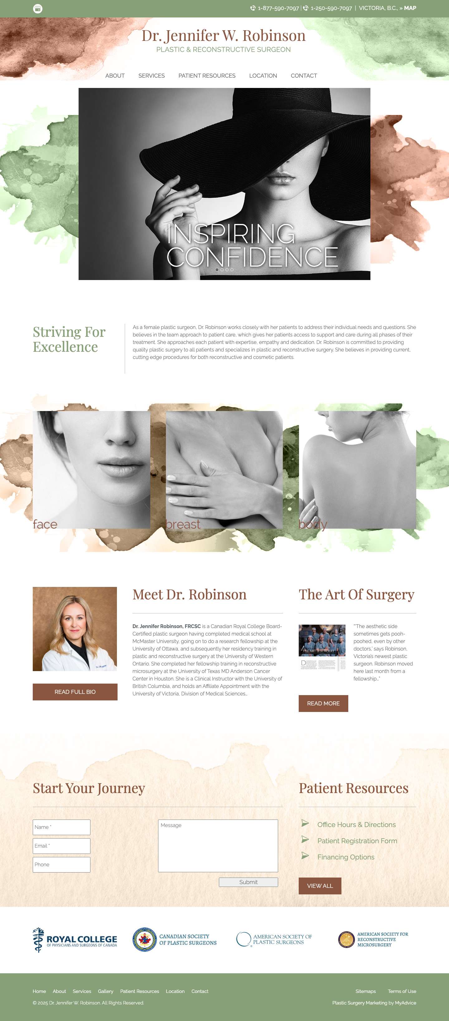 Plastic Surgery | Victoria BC - Full Screenshot