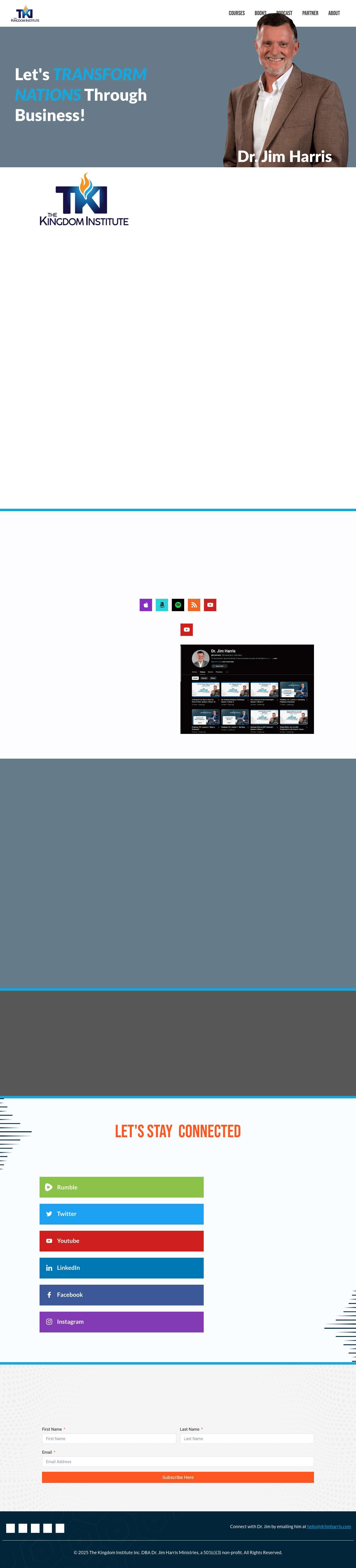 Homepage - Dr. Jim Harris - Full Screenshot