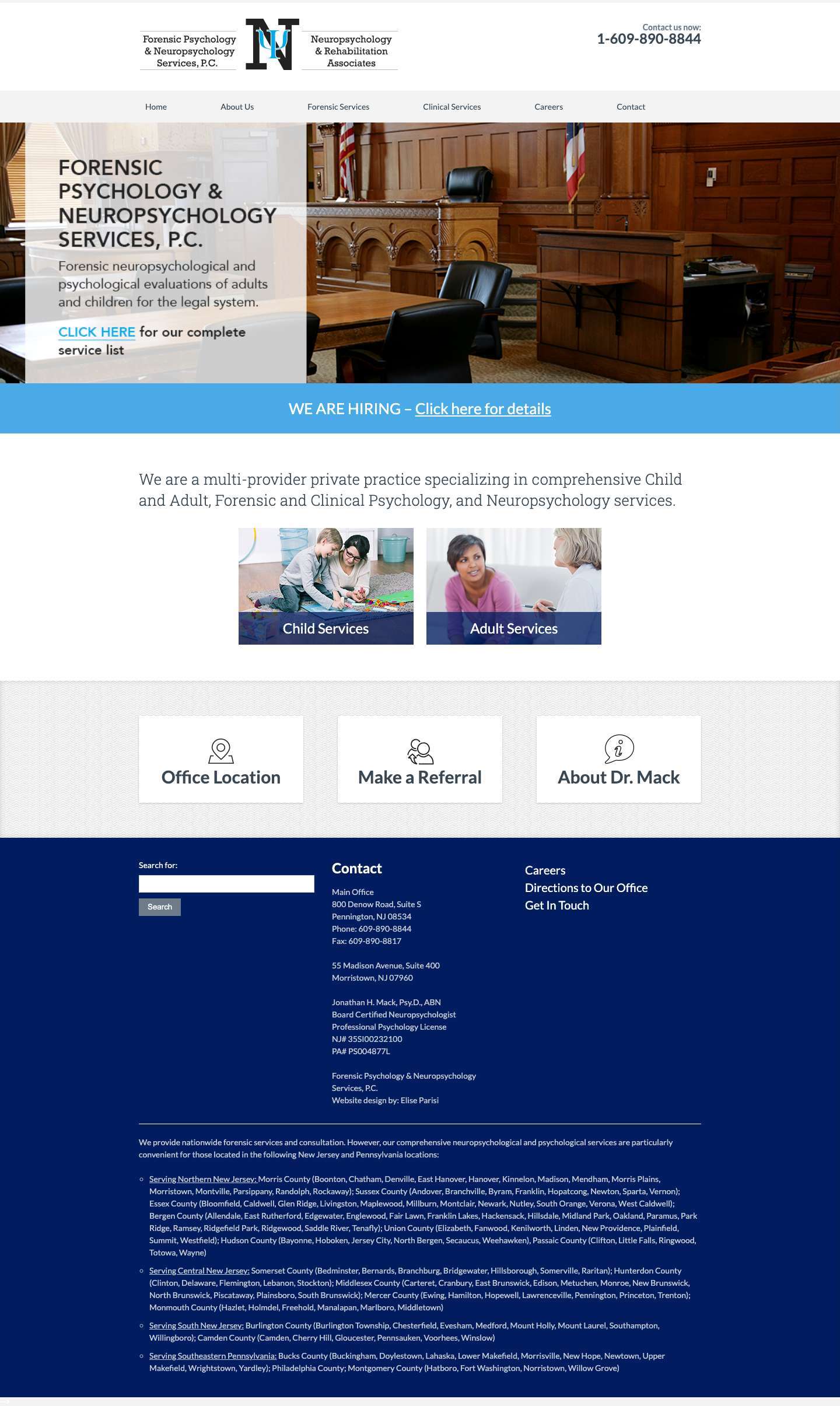 Dr. Jonathan Mack | Forensic Neuropsychologist Expert Witness - Full Screenshot