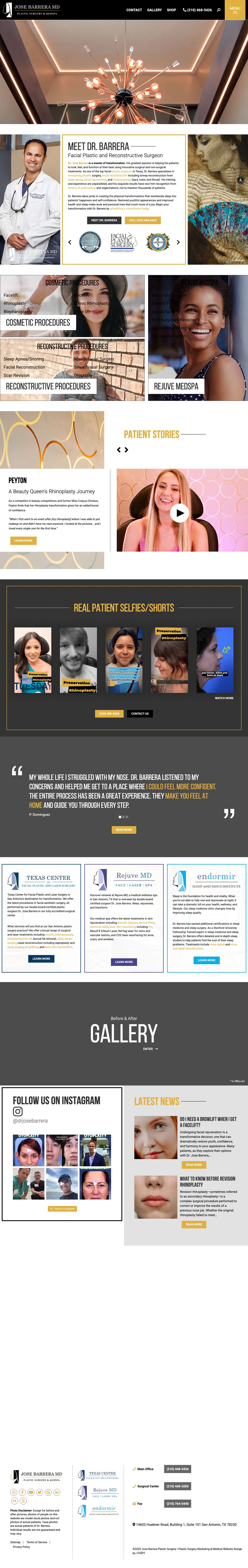 San Antonio, TX Facial Plastic & Reconstructive Surgery | Dr. Jose BarreraAsset 2 - Full Screenshot