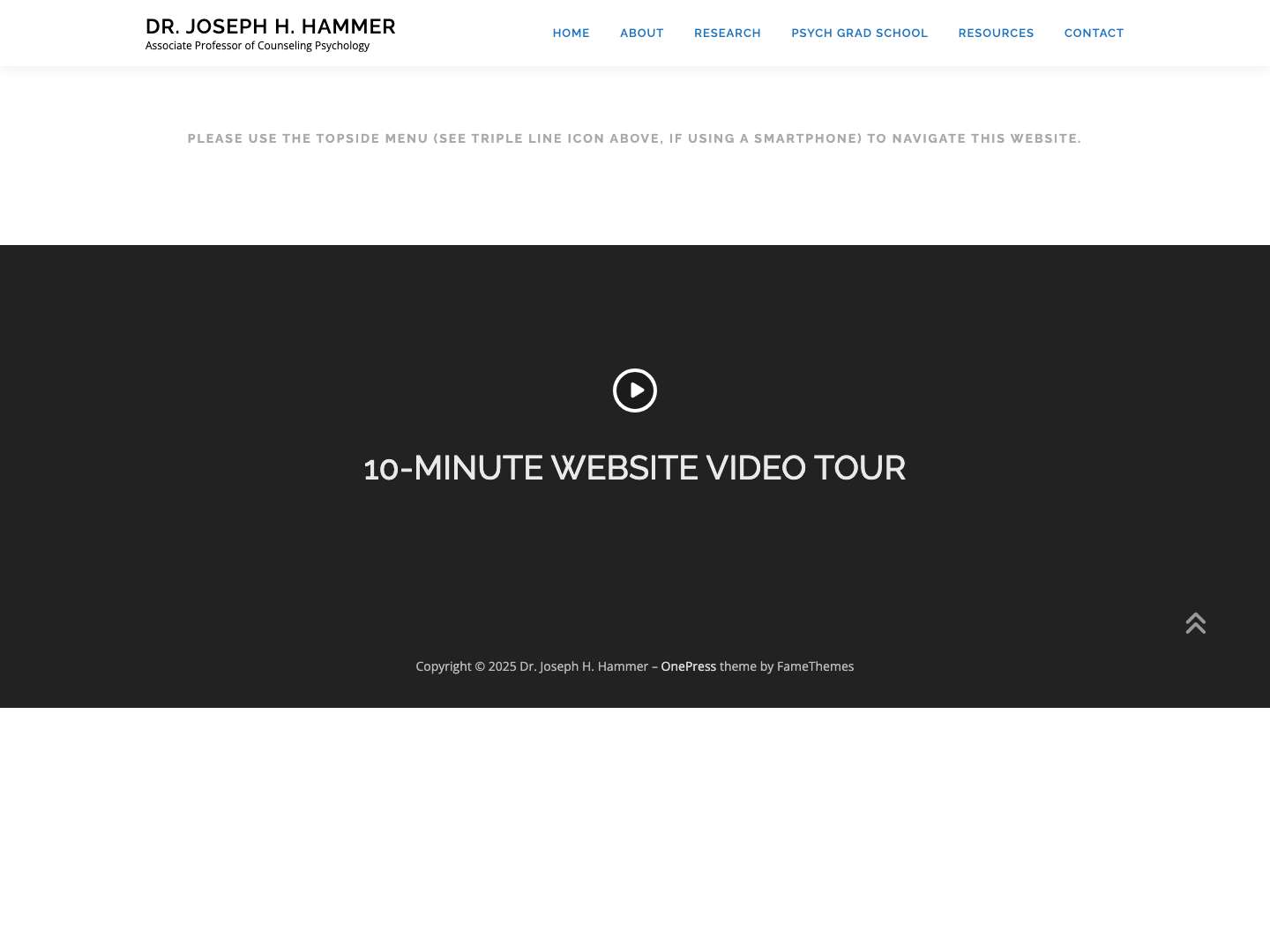 Home - Dr. Joseph H. Hammer - Full Screenshot