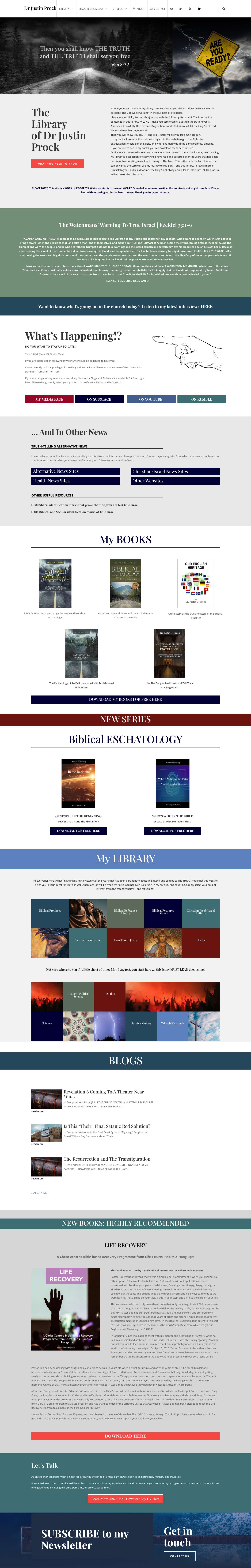 Dr Justin Prock | End Time Resources - Full Screenshot