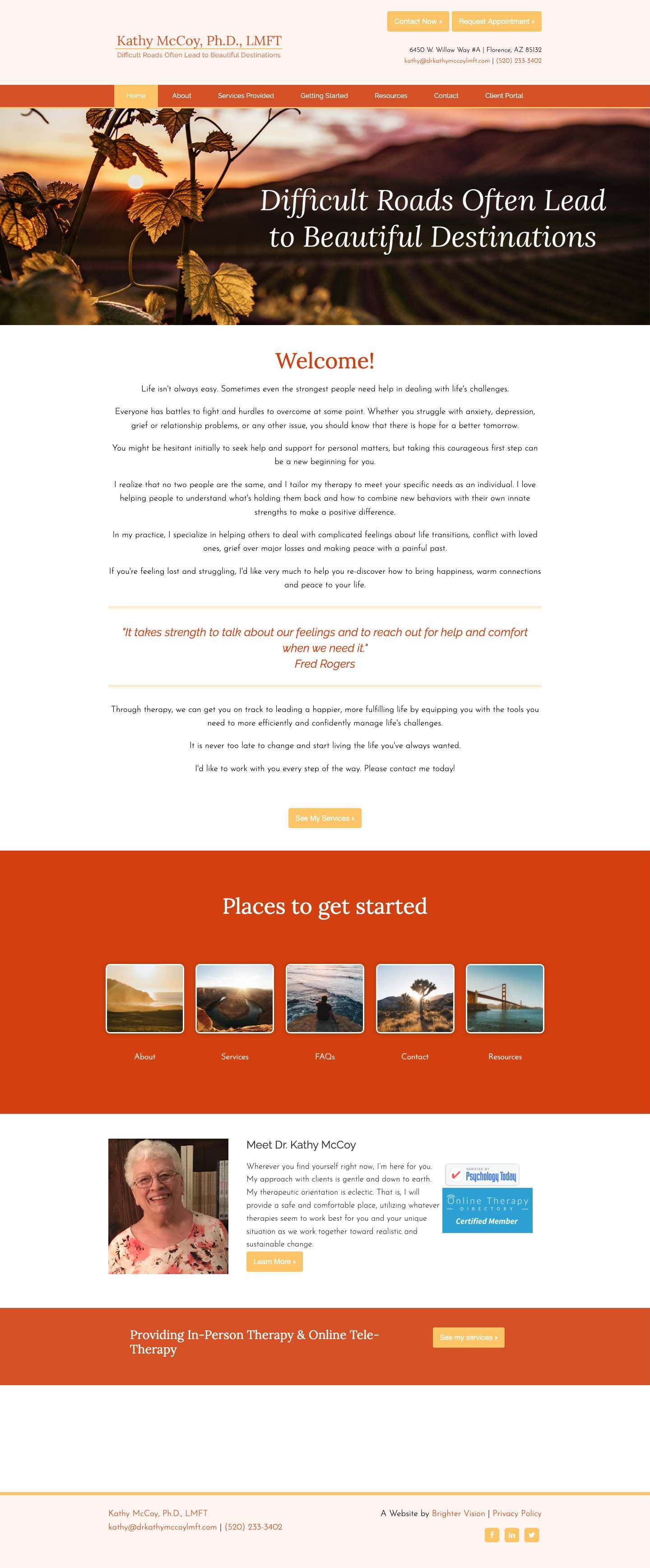 Kathy McCoy | Counseling Services | Florence, AZ 85132Facebook - Full Screenshot