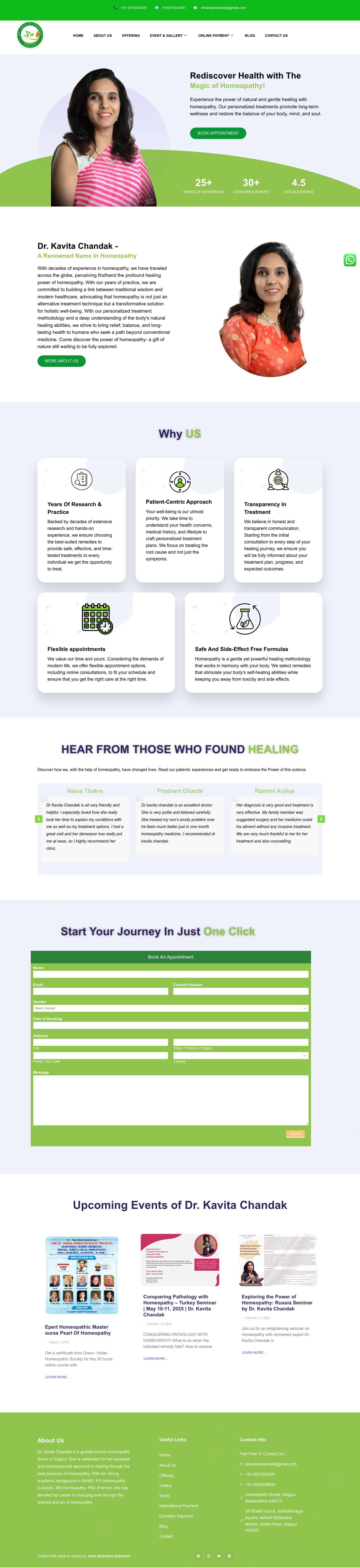 Home - Dr Kavita Chandak - Full Screenshot