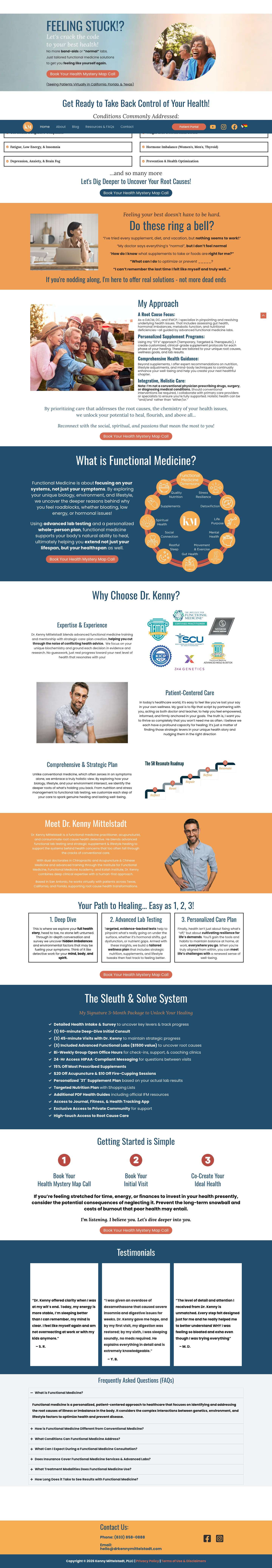 Home | Dr. Kenny Mittelstadt Functional Medicine - Full Screenshot