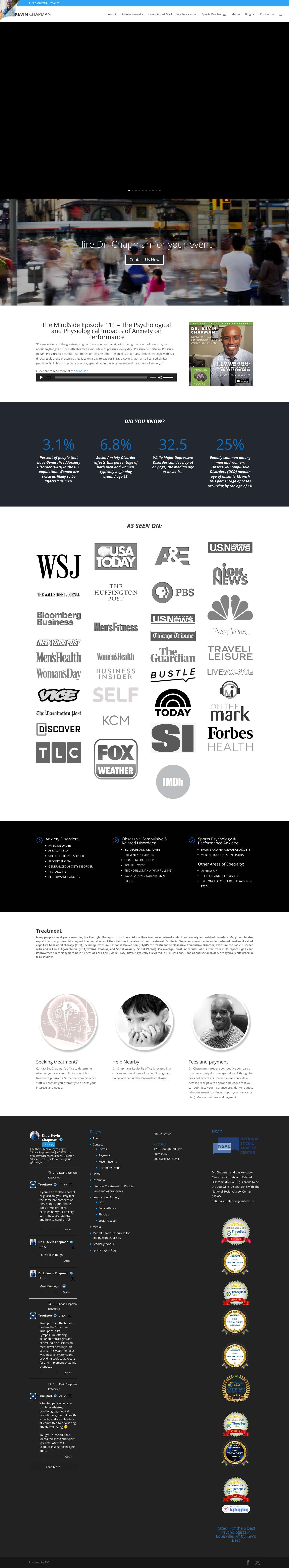 Home - Dr. L. Kevin Chapman Licensed Clinical Psychologist - Full Screenshot