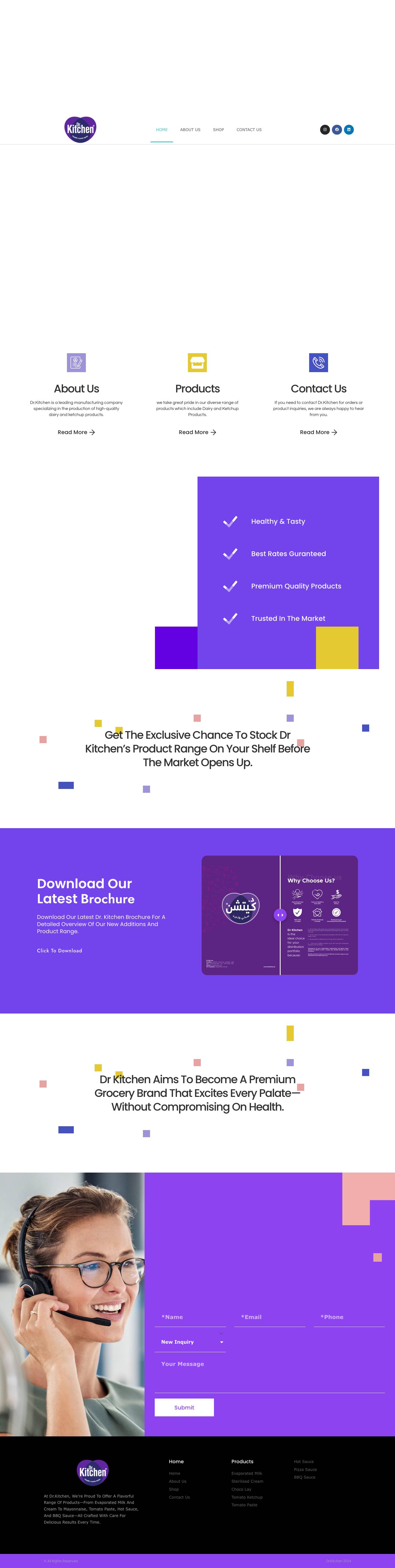 Dr Kitchen - Leading Manufacturer & Distributor of FMCG - Full Screenshot