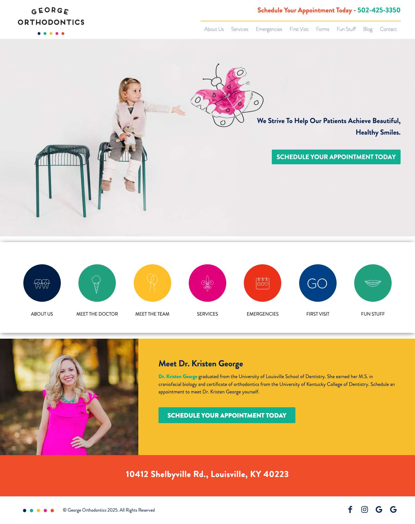 George Orthodontics | Orthodontist | Louisville, KY - Full Screenshot