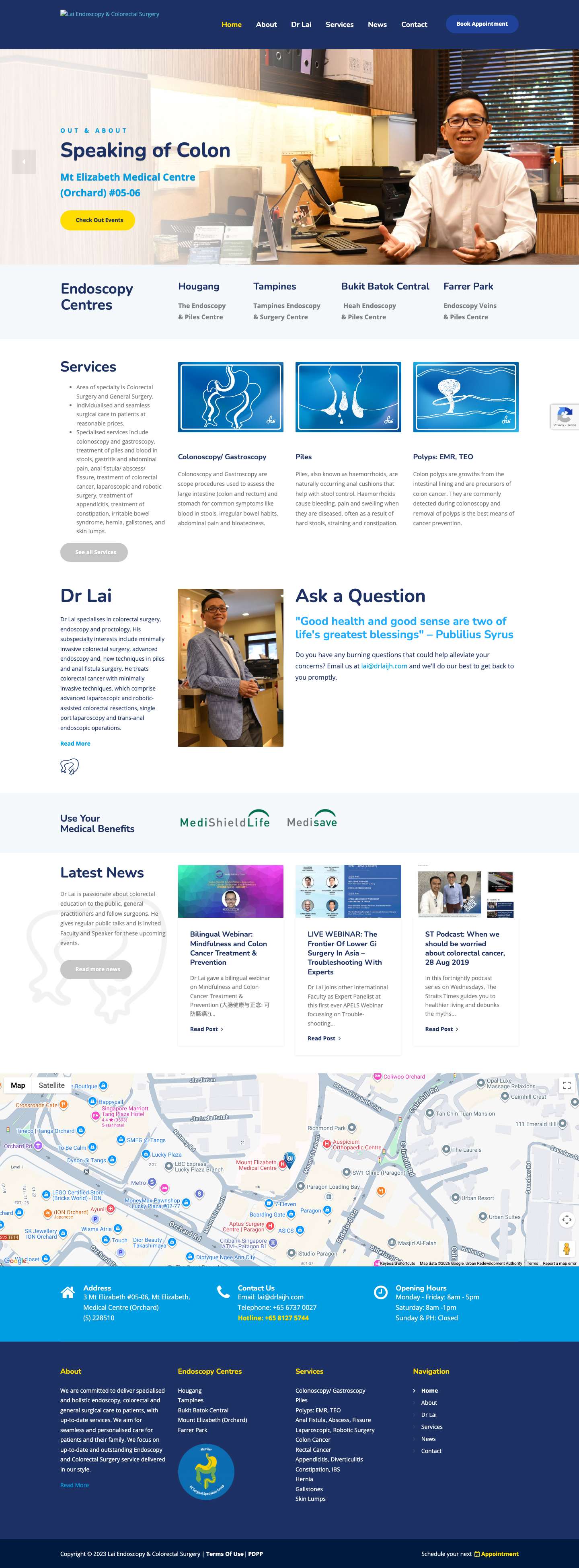 Home - Lai Endoscopy & Colorectal Surgery - Full Screenshot