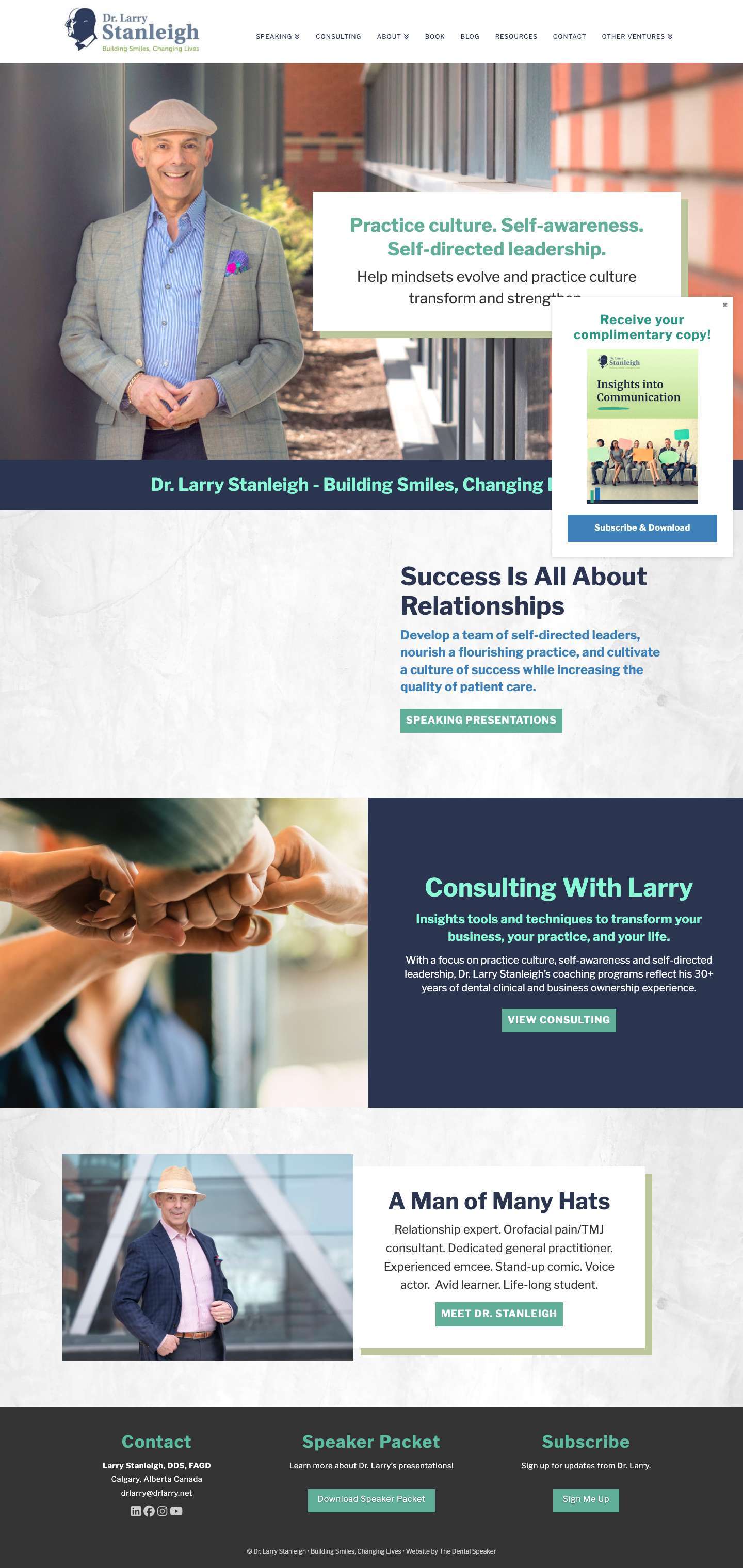 Dr. Larry Stanleigh | Building Smiles, Changing Lives - Full Screenshot