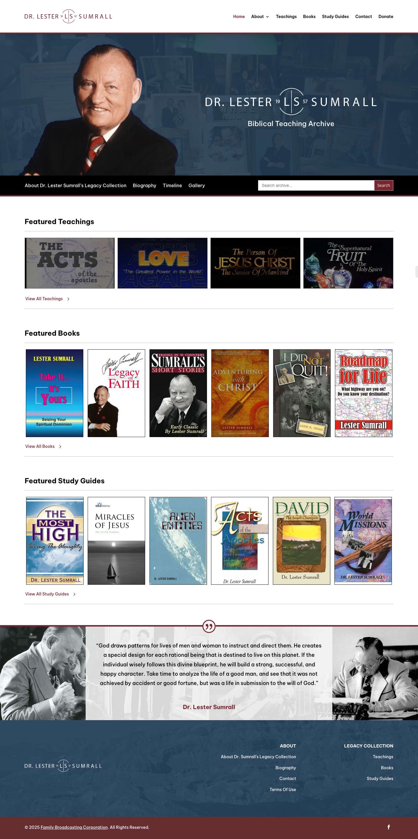 Dr. Sumrall's Legacy Collection of Works | - Full Screenshot