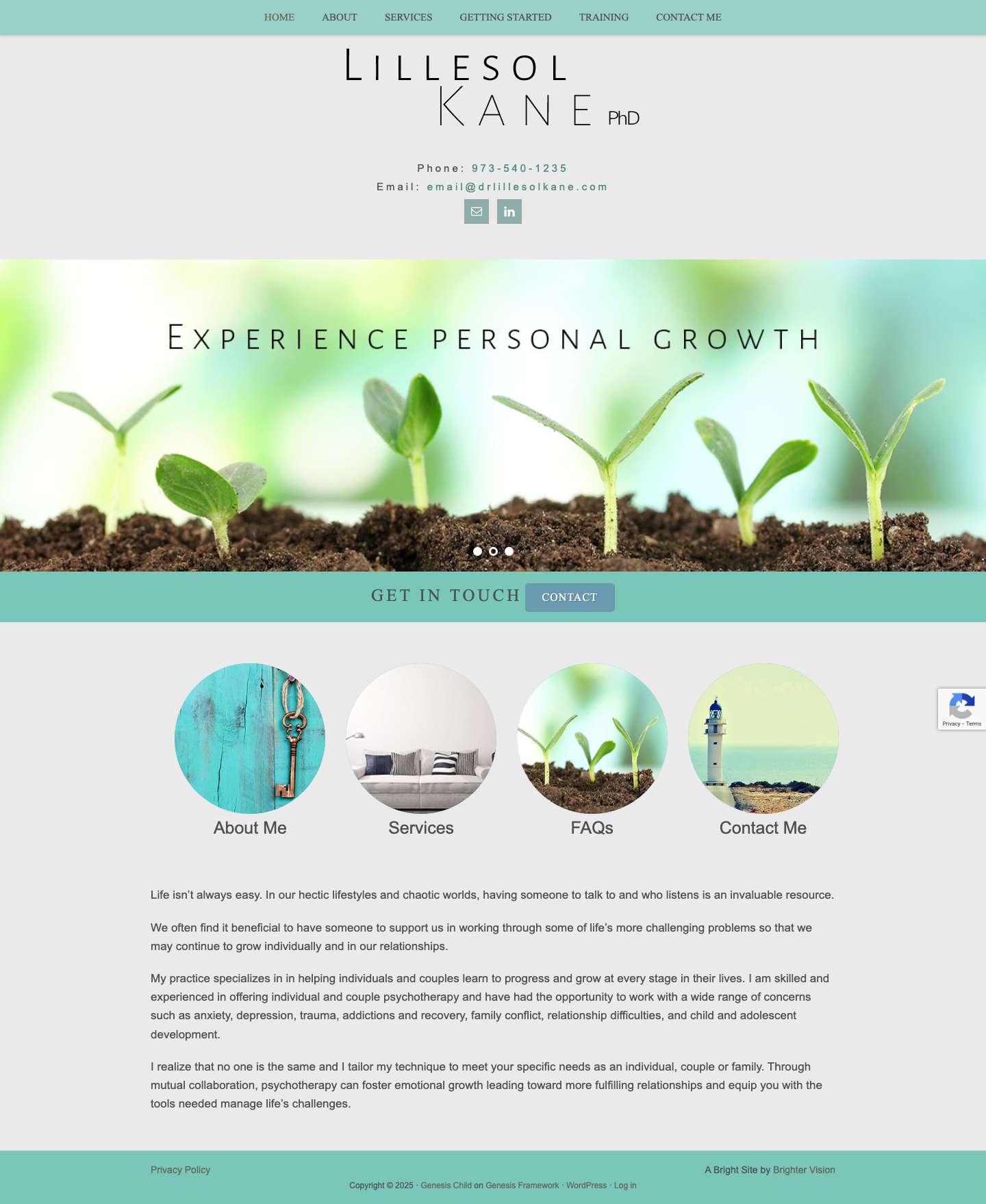 Lillesol Kane | Counseling & Therapy | Morristown, NJ 07960EmailLinkedIn - Full Screenshot