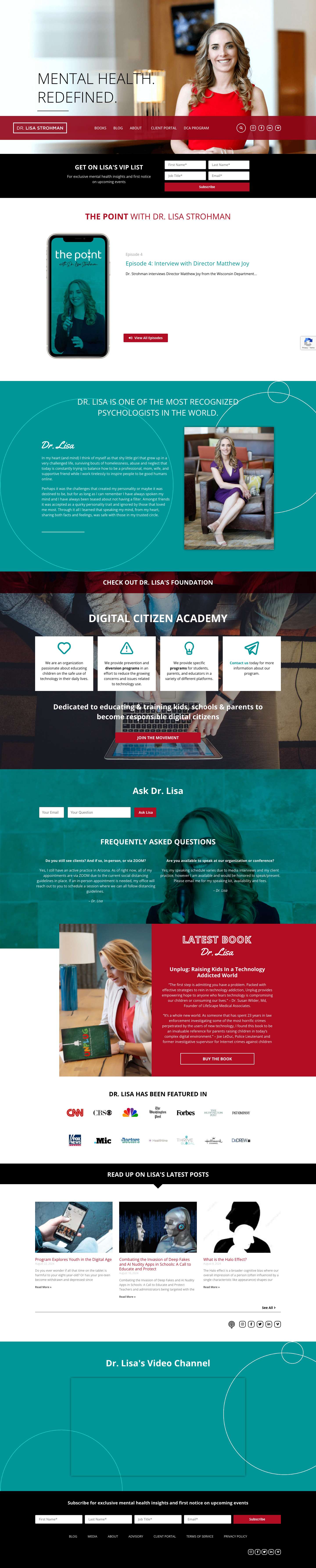 Home - Dr. Lisa Strohman - Full Screenshot