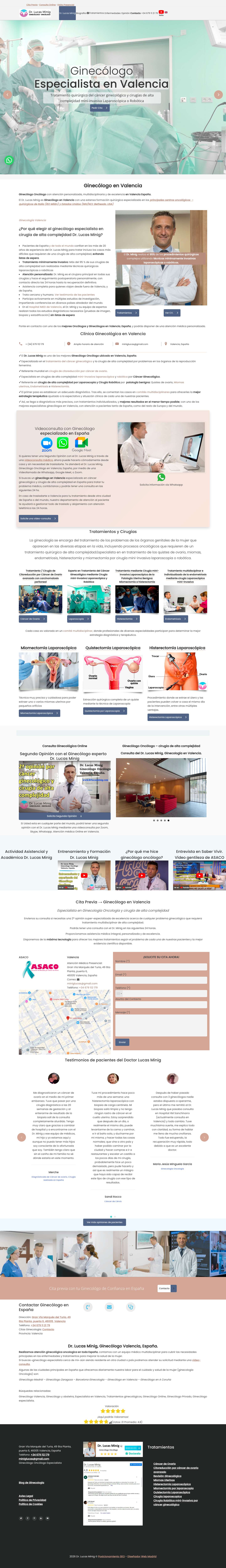 Ginecólogo en Valencia Dr. Lucas Minig ❱❱ Ginecólogo Oncólogo Especialista - Full Screenshot