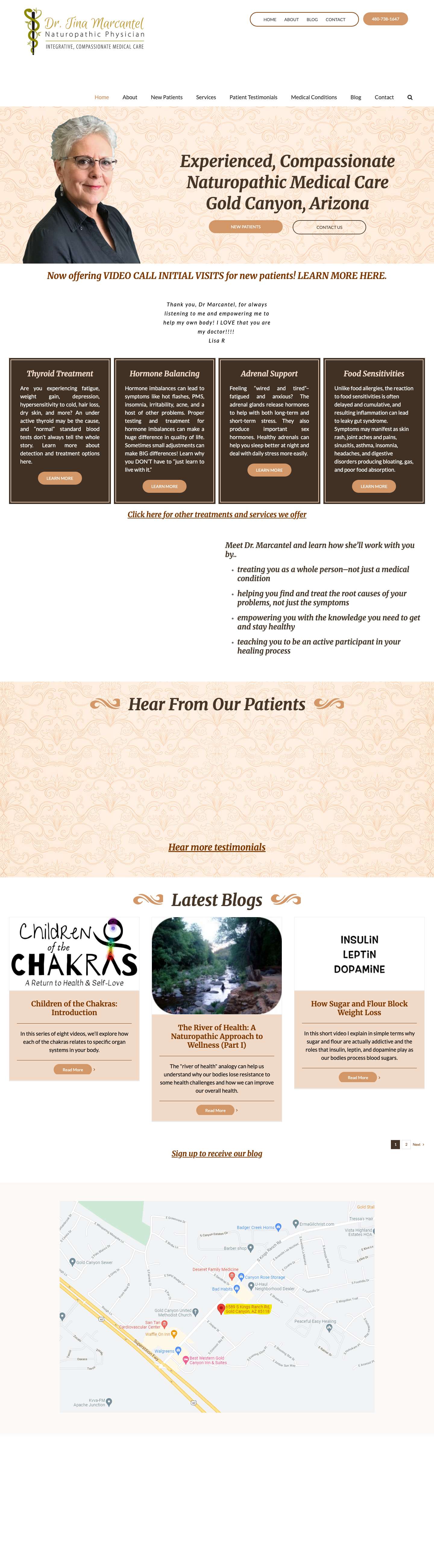 Home - Dr. Tina Marcantel, RN, ND Gold Canyon, AZ - Full Screenshot