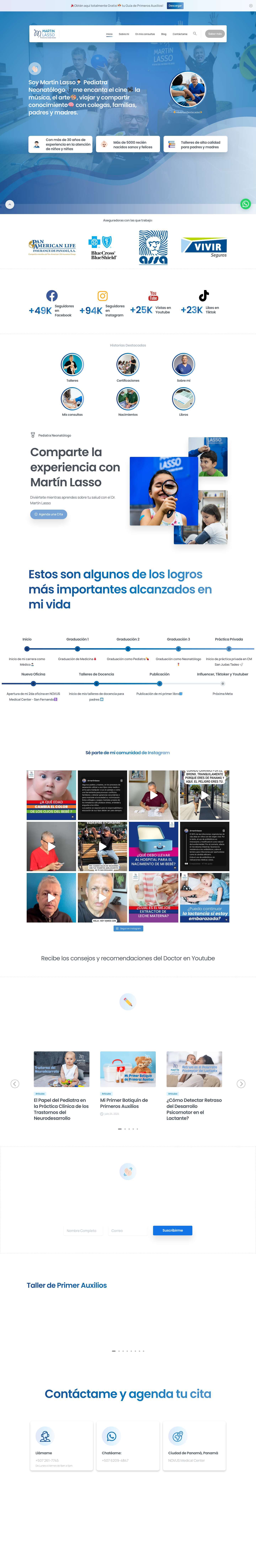 Dr. Martín Lasso - Pediatra Neonatólogo PanamáShape - Full Screenshot