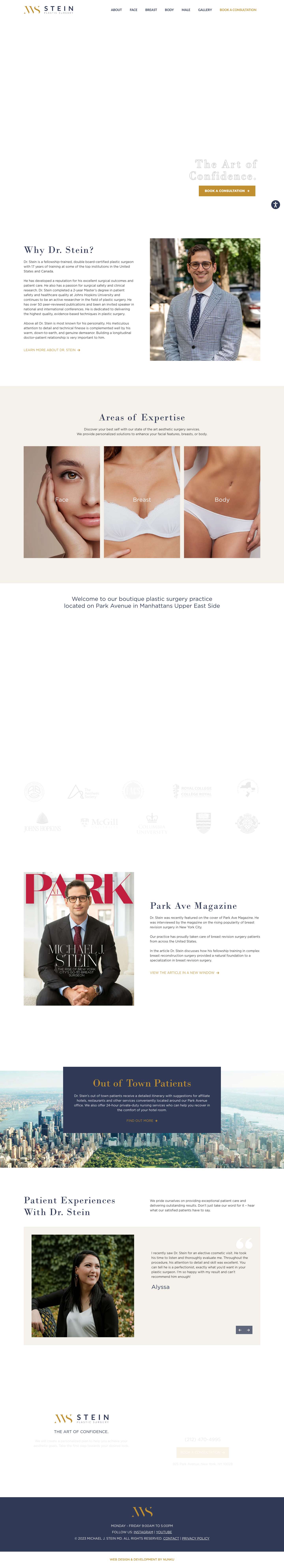 Dr. Michael Stein - Plastic Surgery - Full Screenshot