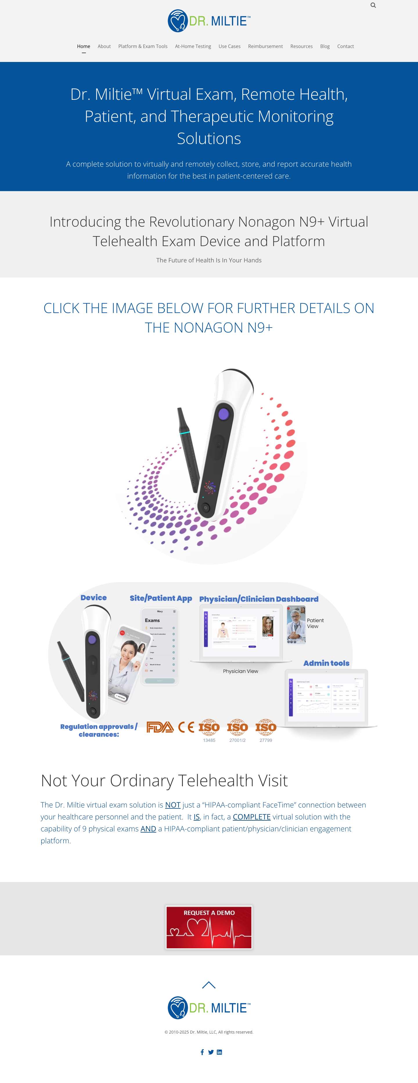 Dr. Miltie™ Mobile Wireless Health & Patient Monitoring System - Full Screenshot