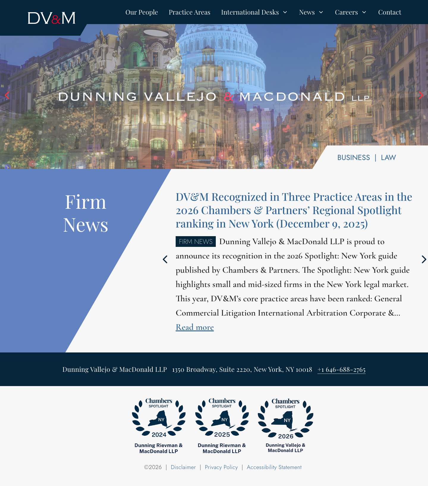 Home - Dunning Vallejo & MacDonald LLP - Full Screenshot