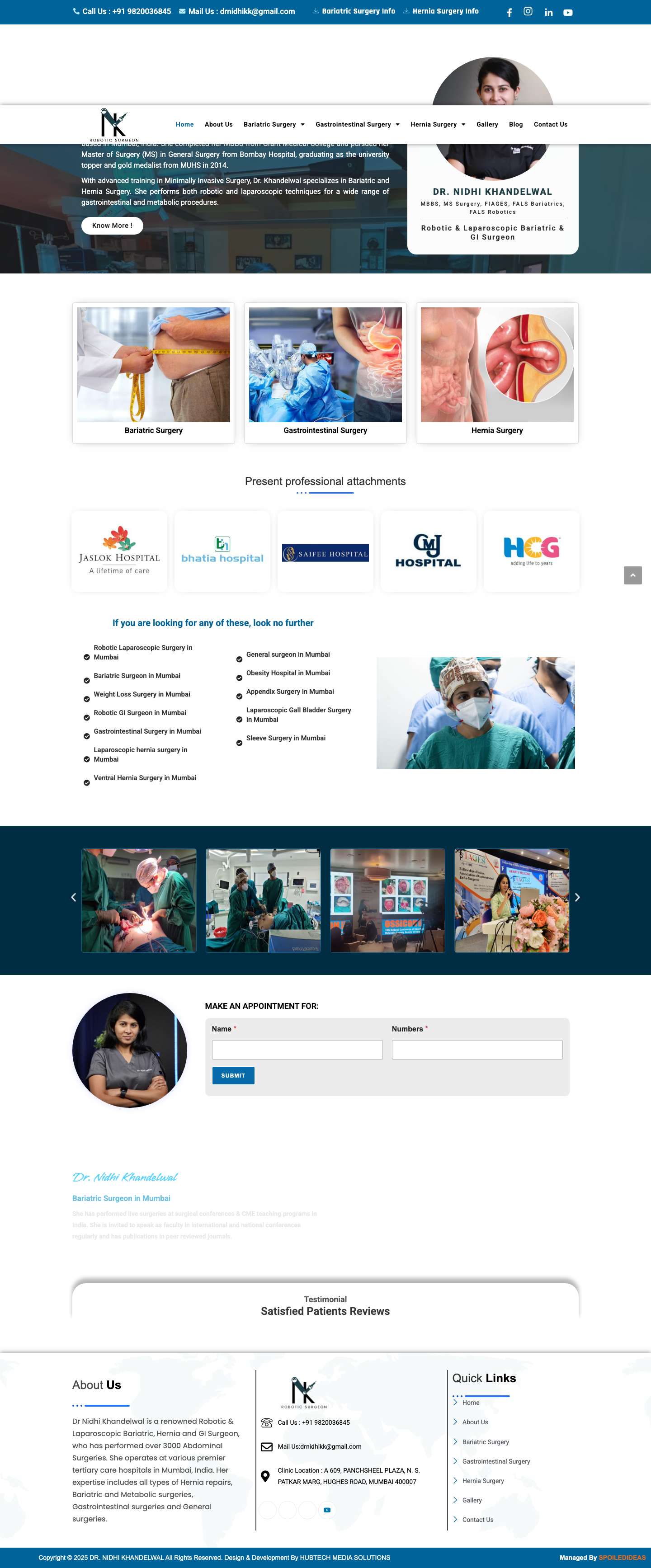 General surgeon in Mumbai| Dr. Nidhi Khandelwal - Full Screenshot