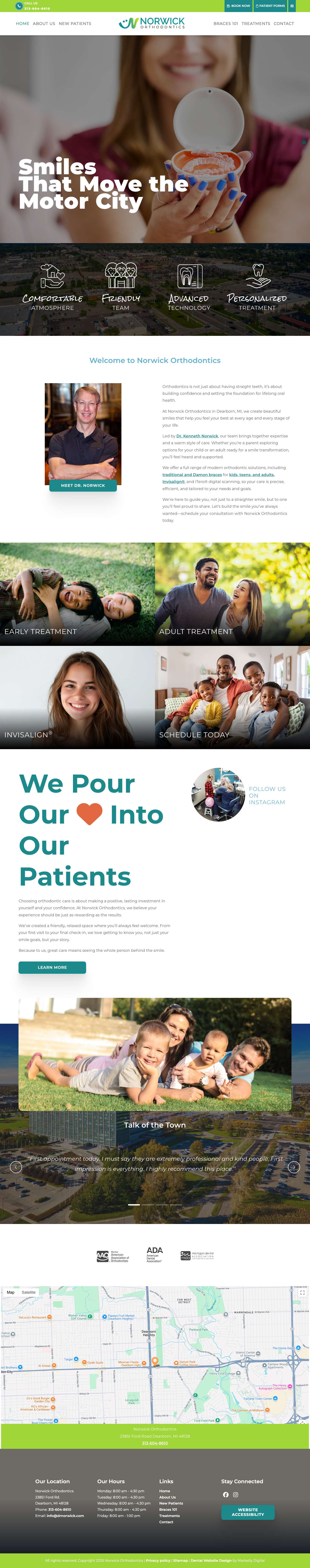 Norwick Orthodontics | Orthodontist in Dearborn, MI. - Full Screenshot