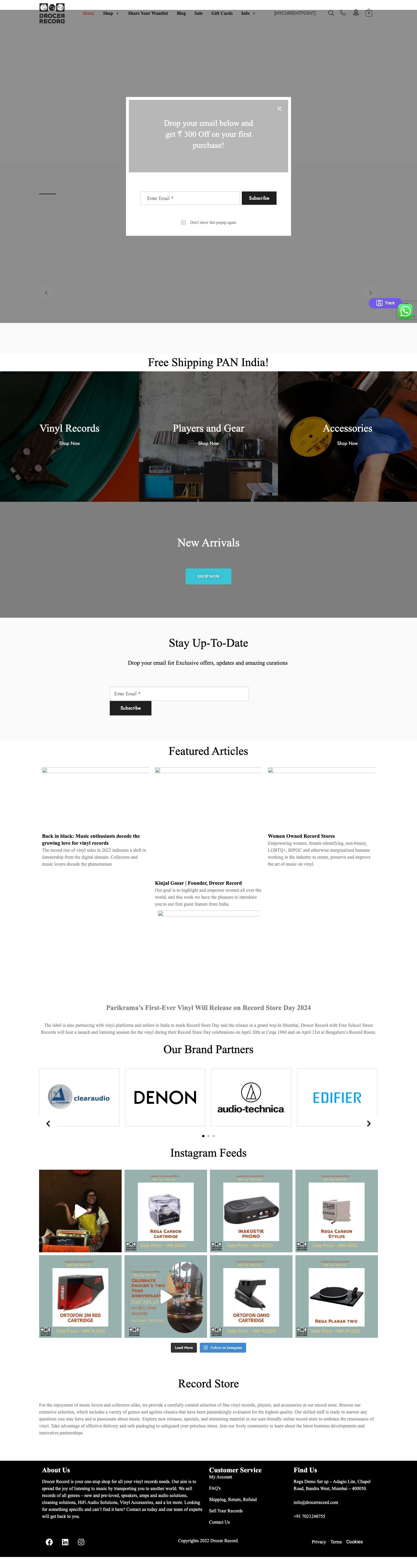 Vinyl Record Shop & Store in Mumbai, India - DrocerRecord - Full Screenshot