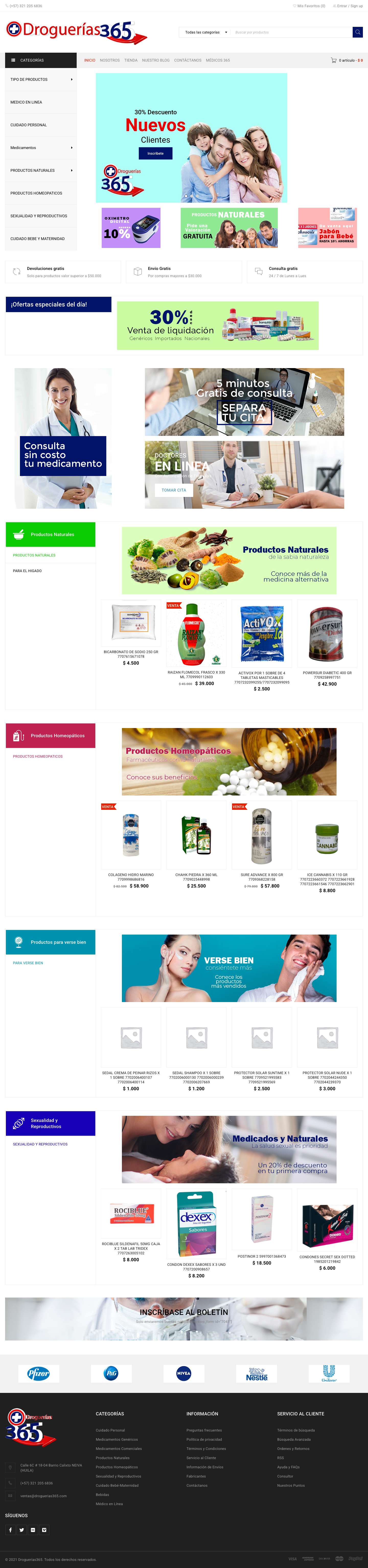 Droguerias365.com | Droguerias365 - Full Screenshot