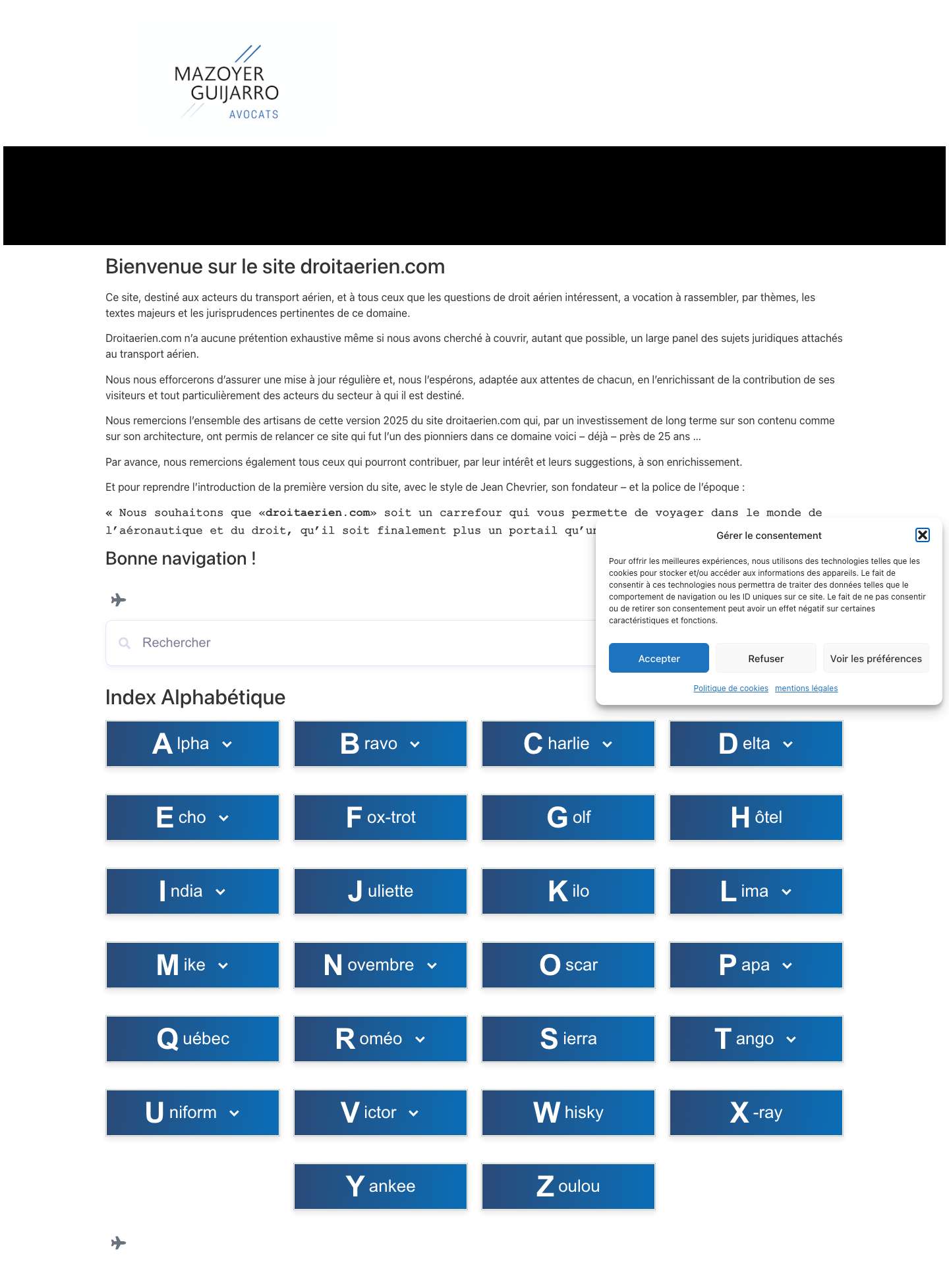 Droit Aérien : le site de documentation du droit aérien - Droit Aerien - Full Screenshot