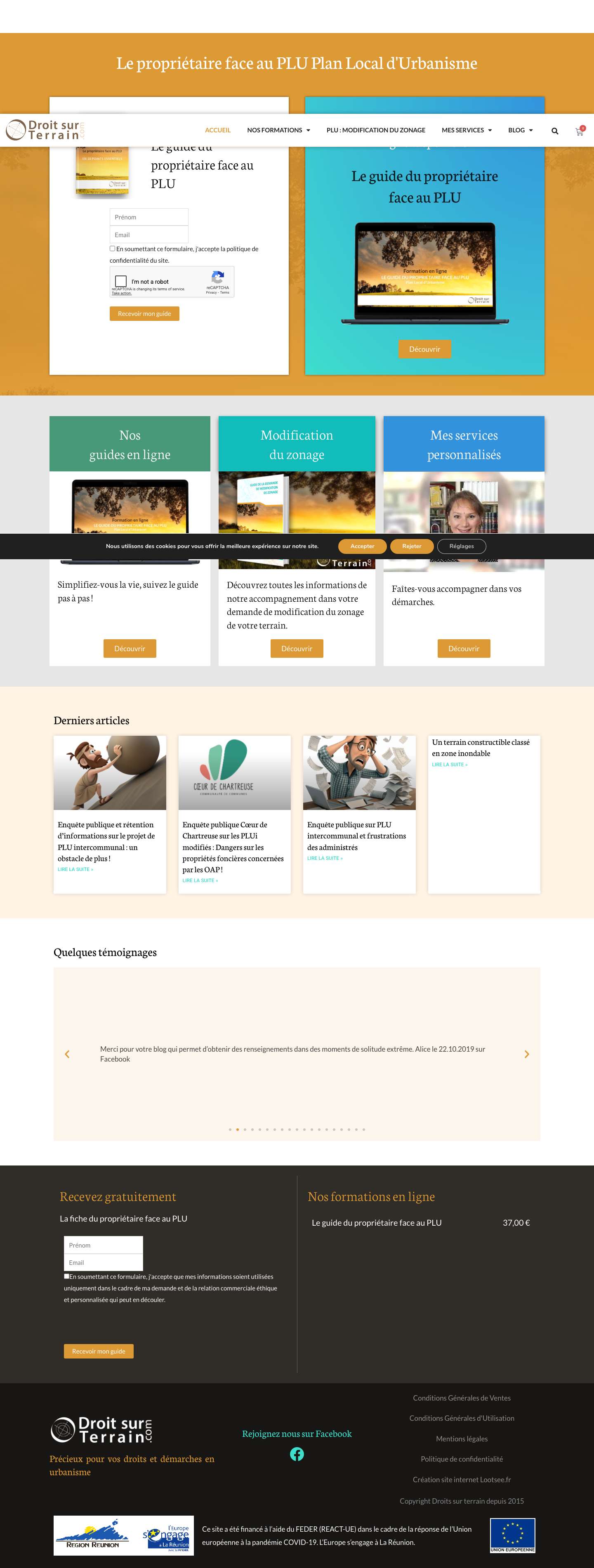 Droit Sur Terrain - Le propriétaire face au Plan Local d'Urbanisme - Droit Sur Terrain - Full Screenshot