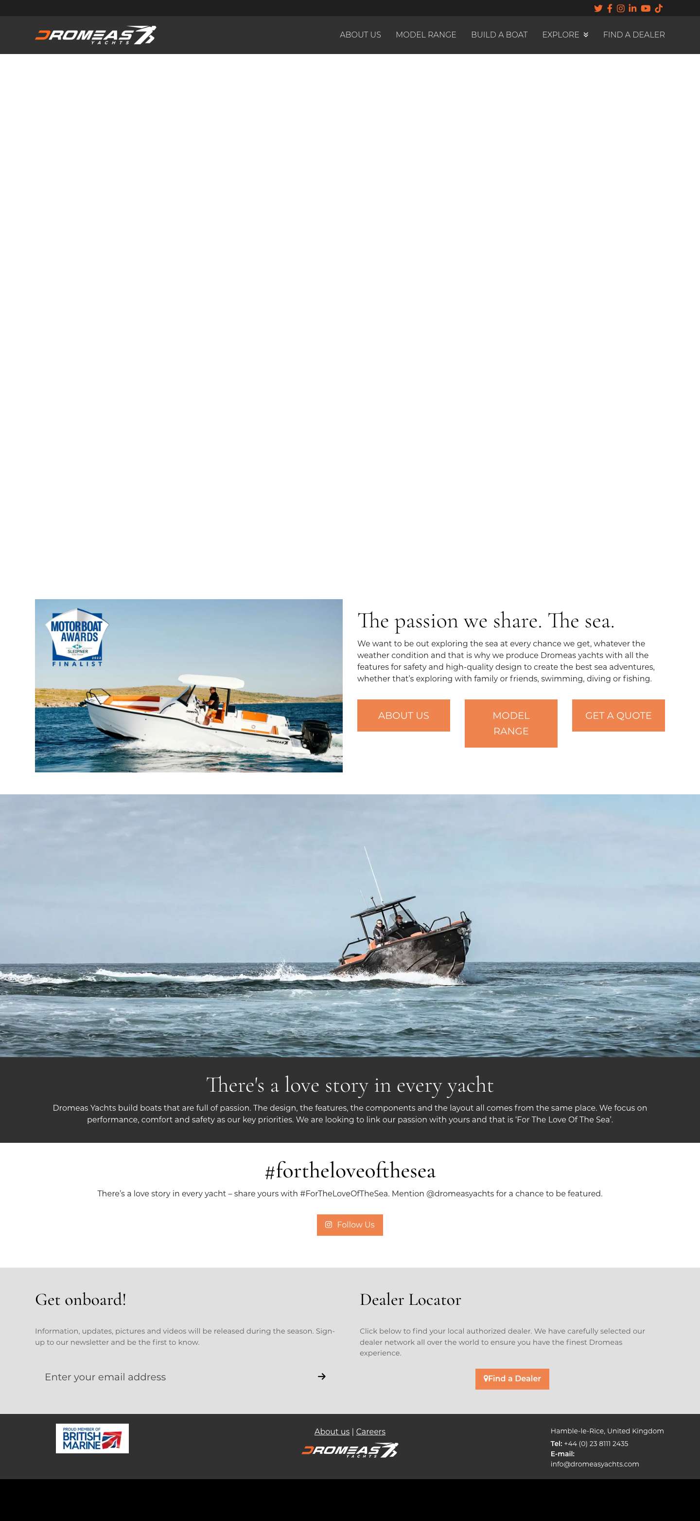 Home | Dromeas Yachts - Full Screenshot