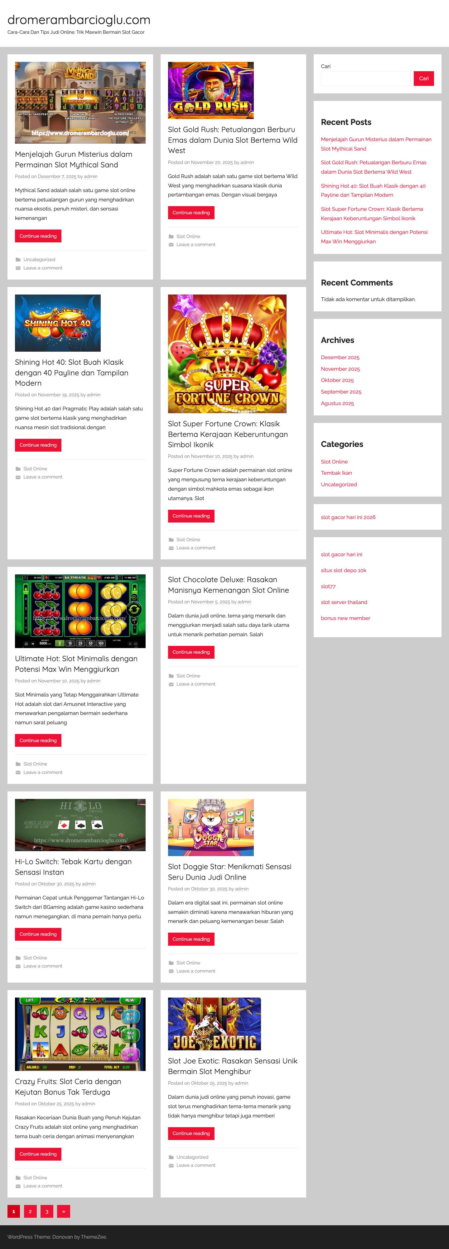 dromerambarcioglu.com - Cara-Cara Dan Tips Judi Online: Trik Maxwin Bermain Slot Gacor - Full Screenshot