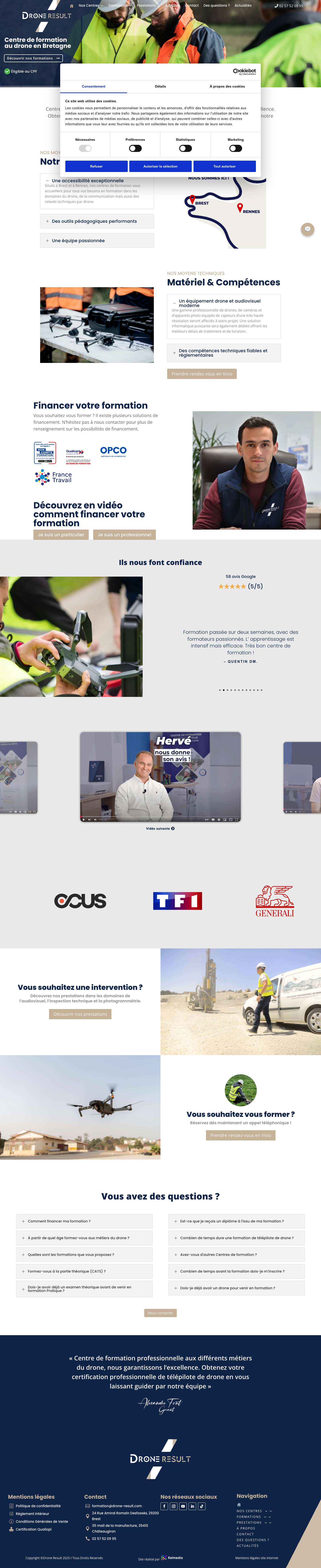 DRONE RESULT : Centre de formation drone en Bretagne - Full Screenshot