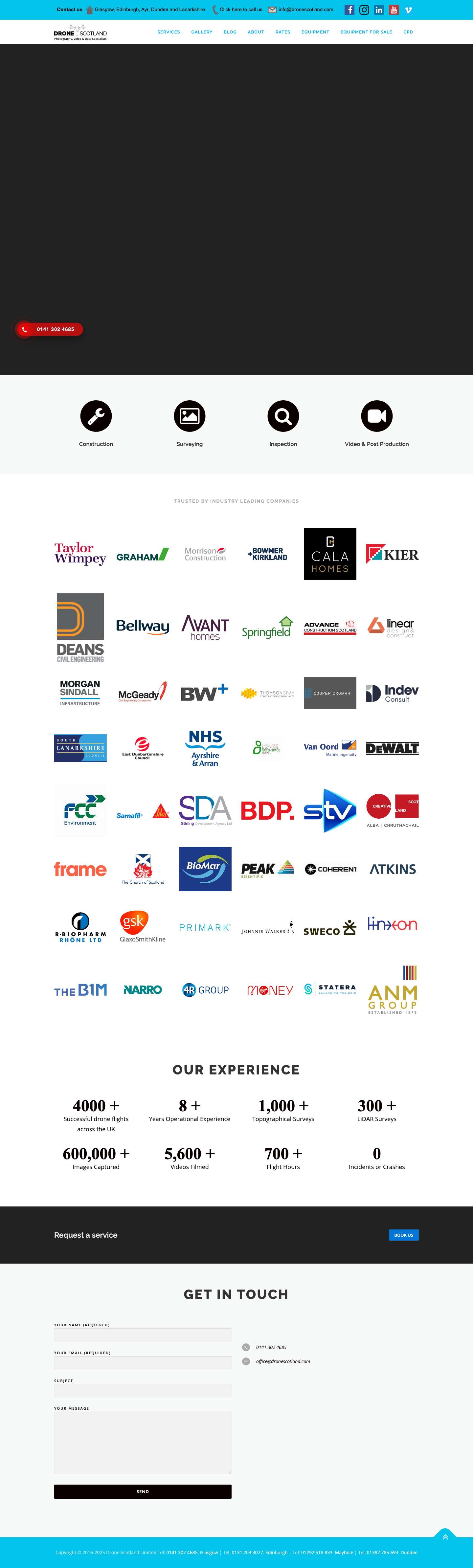 Drone Scotland - Scotland's Aerial Photography, Video & Data Provider - Full Screenshot