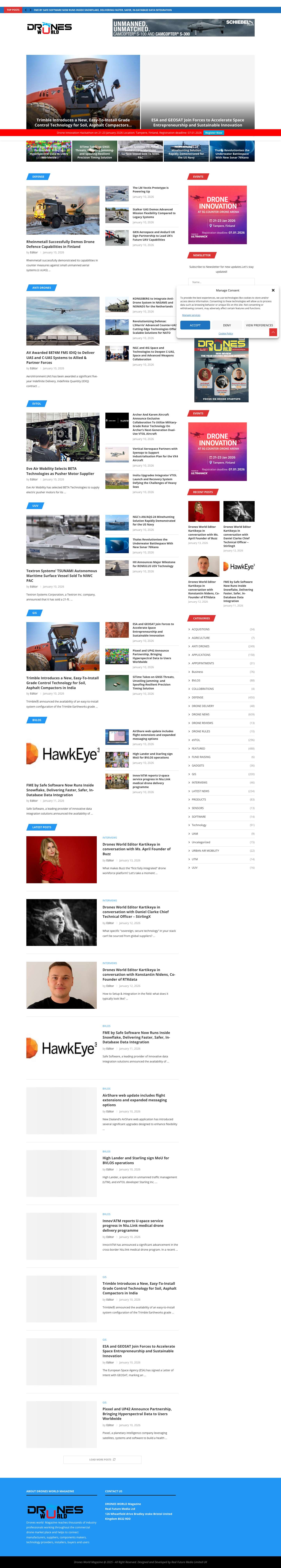 Drones World Magazine – Drone News Magazine in world – Best Drones – unmanned E Magazine - Full Screenshot