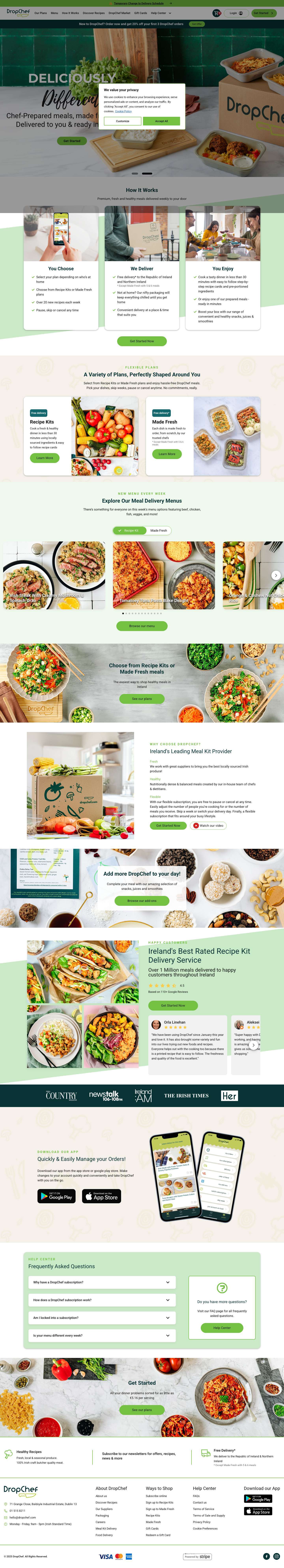 DropChef: Get Pre-portioned Ingredients and Recipes Delivered - Full Screenshot