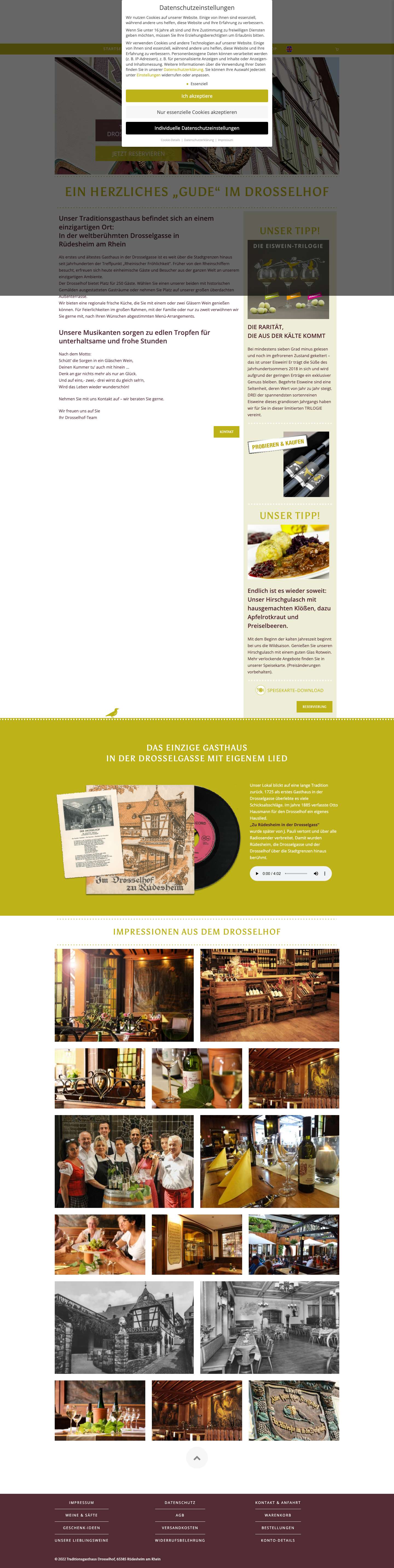 Drosselhof – Traditionsgasthaus seit 1727 - Full Screenshot