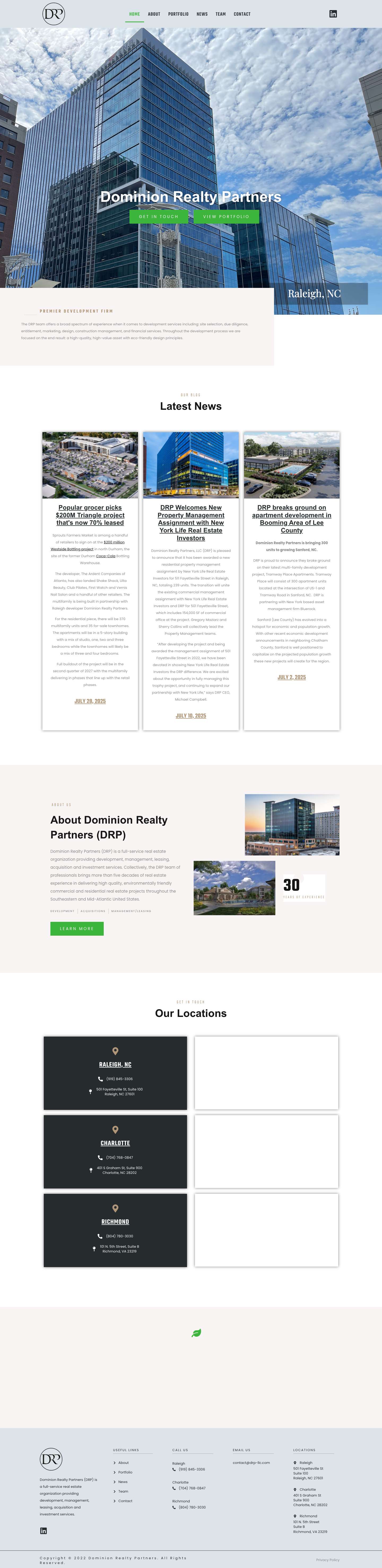 Dominion Realty Partners | Full-Service Real Estate Organization - Full Screenshot